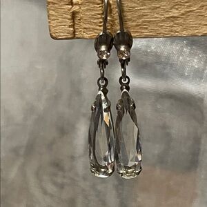 Sorrelli Silver and Crystal Drop Earrings